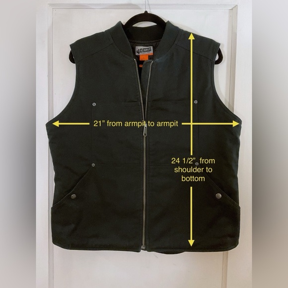 Duluth Trading Company 40 Grit Warm Black Quilted Jeans Work Vest Men’s Large - Picture 2 of 6